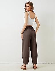 Xiaoxuemeng Womens Baggy Wide Leg Pants Casual