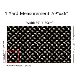 Cute Bee Upholstery Fabric, Honeybee by The
