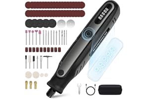 SCHTUMPA Cordless Rotary Tool, 4V Type-C Charging 5-Speed Rotary Tool Kit with 86 Accessories, Rotary Tool for Sanding, Polishing, Drilling, Etching, Engraving, DIY Crafts(Black)