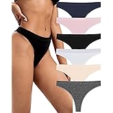 6 Pack Seamless No Show Thongs - Womens Thongs