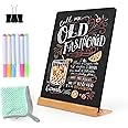 NEWSHOW 8.7x12 Inch Tabletop Chalkboard with Wood Holder, Double-Sided Painting, Message Board, Bar and Special Event Decorations
