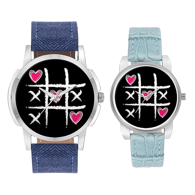 Gifts for Couple, Multicolor Dial Wrist Watch for Men and Women