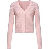 Women's Long Sleeve Button Up Sweater Knit V Neck Open Front Cardigan Coat