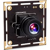 ELP 5mp Wide Angle USB Camera Module for Computer and Raspberry Pi Mini UVC USB2.0 PC Camera 100degree Low Distortion Webcam Board MI5100 Lightburn Camera Laser Engraver Camera for Laptop Jetson Nano
