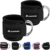 Flintronic Ankle Straps for Cable Machine with Double D-Rings Neoprene Padding view 9