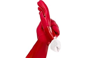 Kitchen-Star Ultimate Rubber Household PVC Gloves with Comfortable Cotton Lined, Anti-Slip surface, Kitchen Dishwashing, Extr