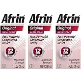 Afrin Original Maximum Strength 12 Hour Nasal Spray, 1 Fl Oz, Pack of 3 | Maximum-Strength Formula Delivers Instant, Powerful Sinus &amp; Nasal Congestion Relief, Lasts Up to 12 Hours