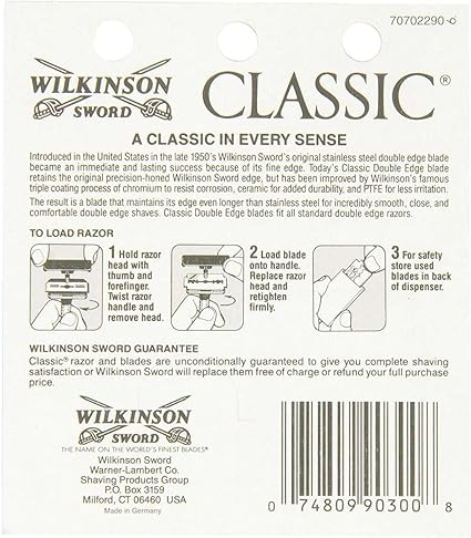 Amazon Com Wilkinson Sword Double Edge Blade 5 In Pack Of 20 100 Razors Total Health Personal Care