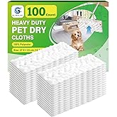 GLIMGLINT Heavy Duty Dry Sweeping Cloths Compatible with Swiffer Sweeper | Disposable Duster Mop Pads Refills for Floor Cleaning, Pet Hair, Dust and Dirt, Dry Cloths for Wood Floors, 100 Count White