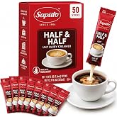Half and Half Creamer Sticks, UHT Dairy Creamer, 50 Count | Individually Wrapped Half&amp;Half creamers for coffee, tea, Great for offices, breakrooms, hotels, restaurants, travel.