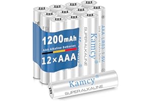 KAMCY Alkaline AAA Batteries 12 Pack, Triple A Batteries with Long-Lasting Power, AAA Battery for Household and Office Devices, Leakproof 1.5V Batteries AAA Size LR03, 10-Year Shelf Life