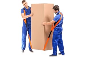CONYEE Moving Straps, 2-Person Lifting Straps for Moving Furniture, Lifting and Moving System Shoulder Belt for Carry Heavy Furniture, Appliances, Mattresses, Lift Heavy Objects up to 800 lbs(Orange)
