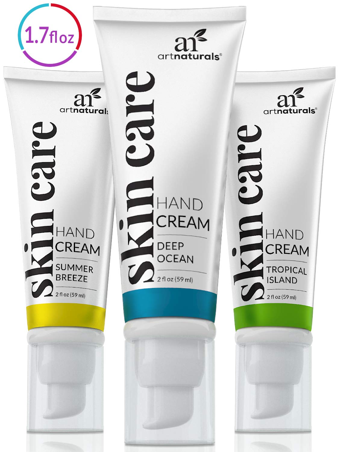 ArtNaturals Hand Cream Repair Set - (3 x 2 Fl Oz / 60ml) - for Extremely Dry, Cracked and Aging Hands - Retains Moisture and Protects Skin from Working and Aging - Gift Set