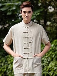 Shanghai Story Linen Kung Fu Top Short Sleeve Tai
