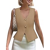 Yousify Womens Sweater Vest V Neck Button Down Crop Knit Tank Top Fashion 2025 Sleeveless Basic Cardigans