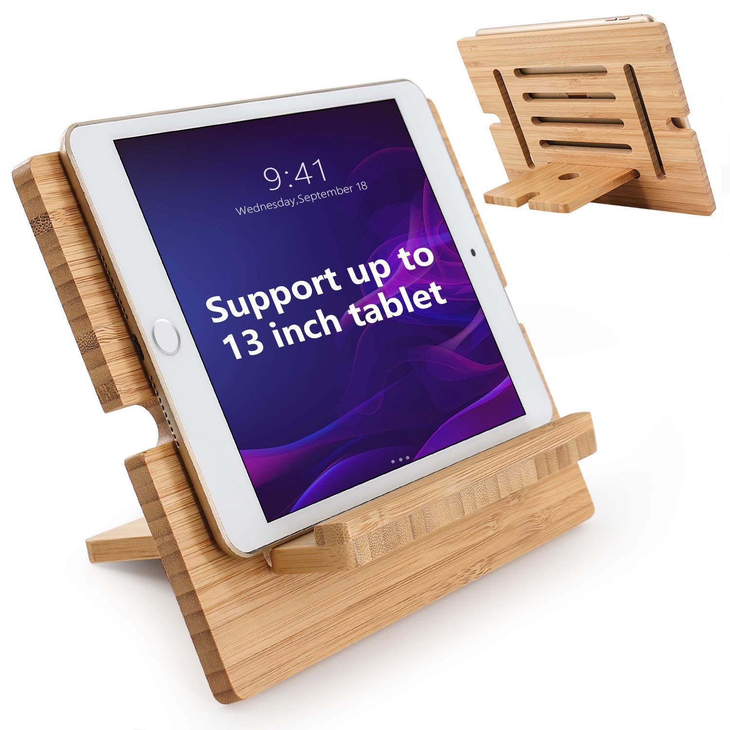 bamboo tablet stand