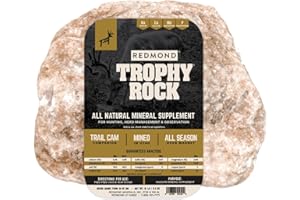 TROPHY ROCK Redmond All-Natural Mineral Rock/Salt Lick, Attract Deer and Big Game 12 pounds