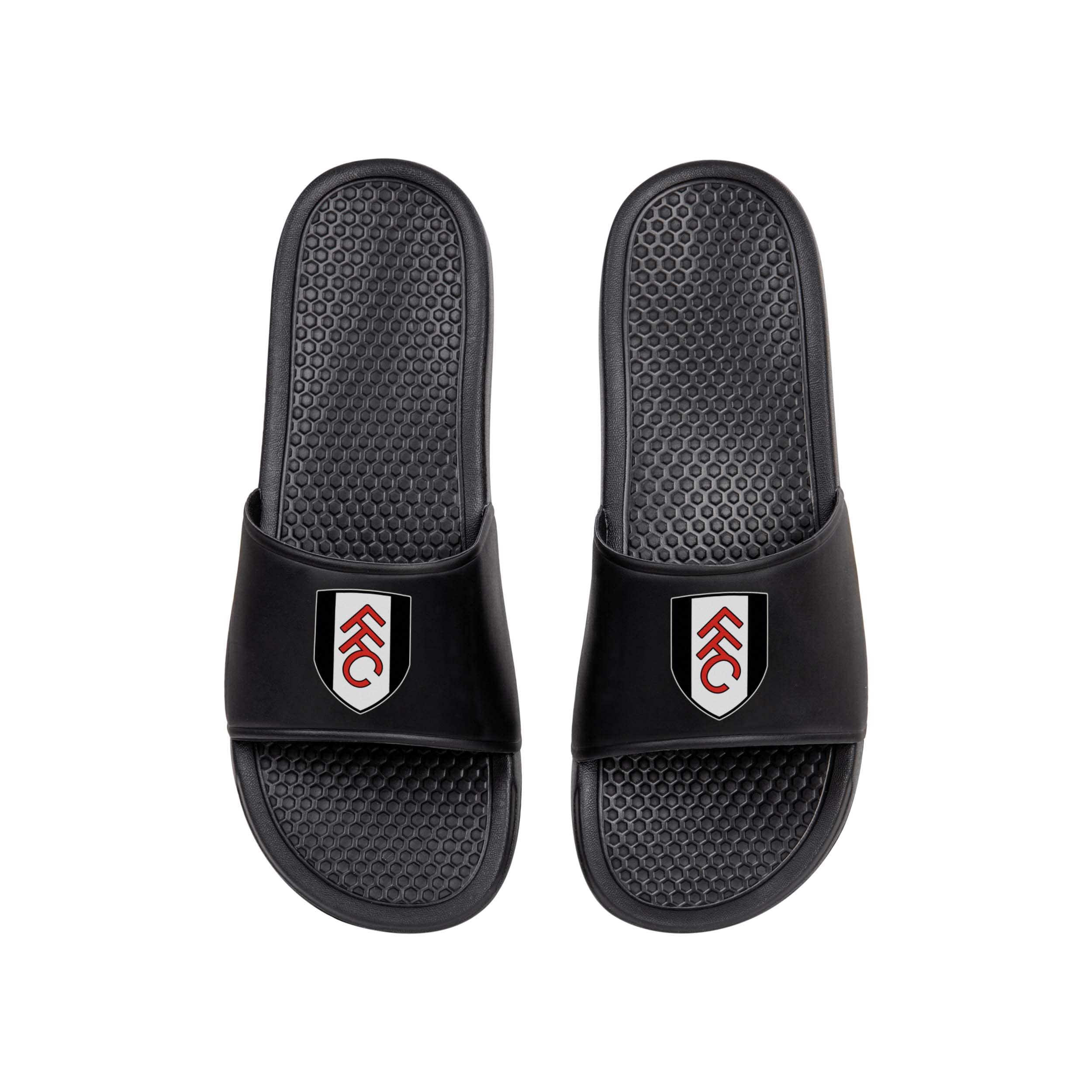 FOCO Championship Football Fulham Fan Summer Shower Pool Sliders Mens Size 6/7