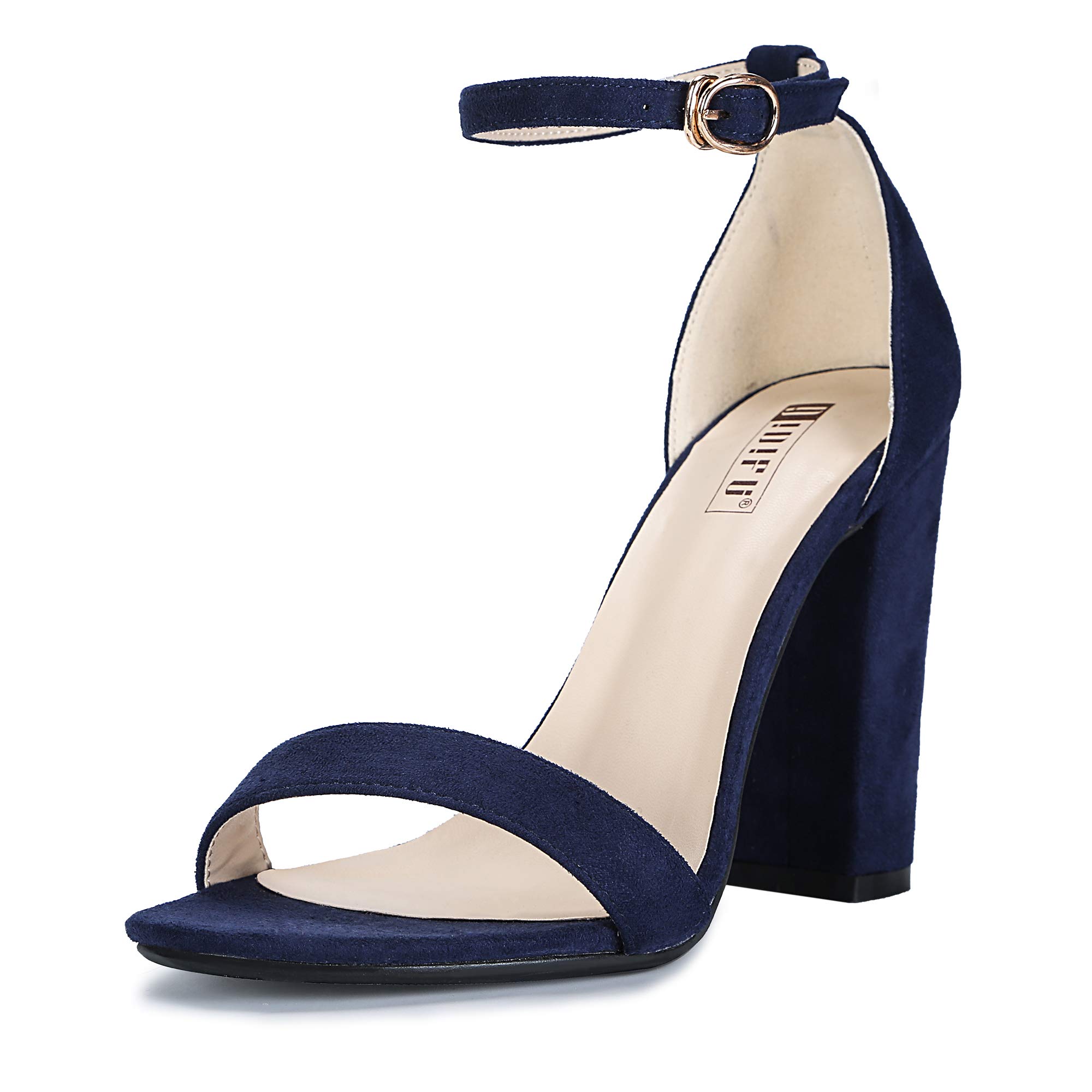 Suede Strappy Sandals Open Toe Stilettos Heel Women Party Wedding Shoes Black Women High Heels 