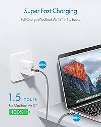 CLEEFUN 2-Pack USB C to USB C Cable 1ft PD 60W for