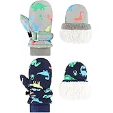 FUOITA Toddler Snow Gloves Toddler Waterproof Mittens Kids Ski Gloves Fleece Lined Kids Mittens Winter for Boys Girls