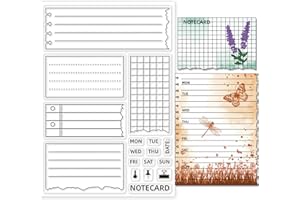 GLOBLELAND Notebook Clear Stamp Notepad Silicone Stamps Transparent Stamp for Notebook DIY Journaling Weekly Planner Task List to-Do List Making