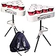Portable Beer Pong Table/Tailgate Game with Backpack Carry Case and Balls