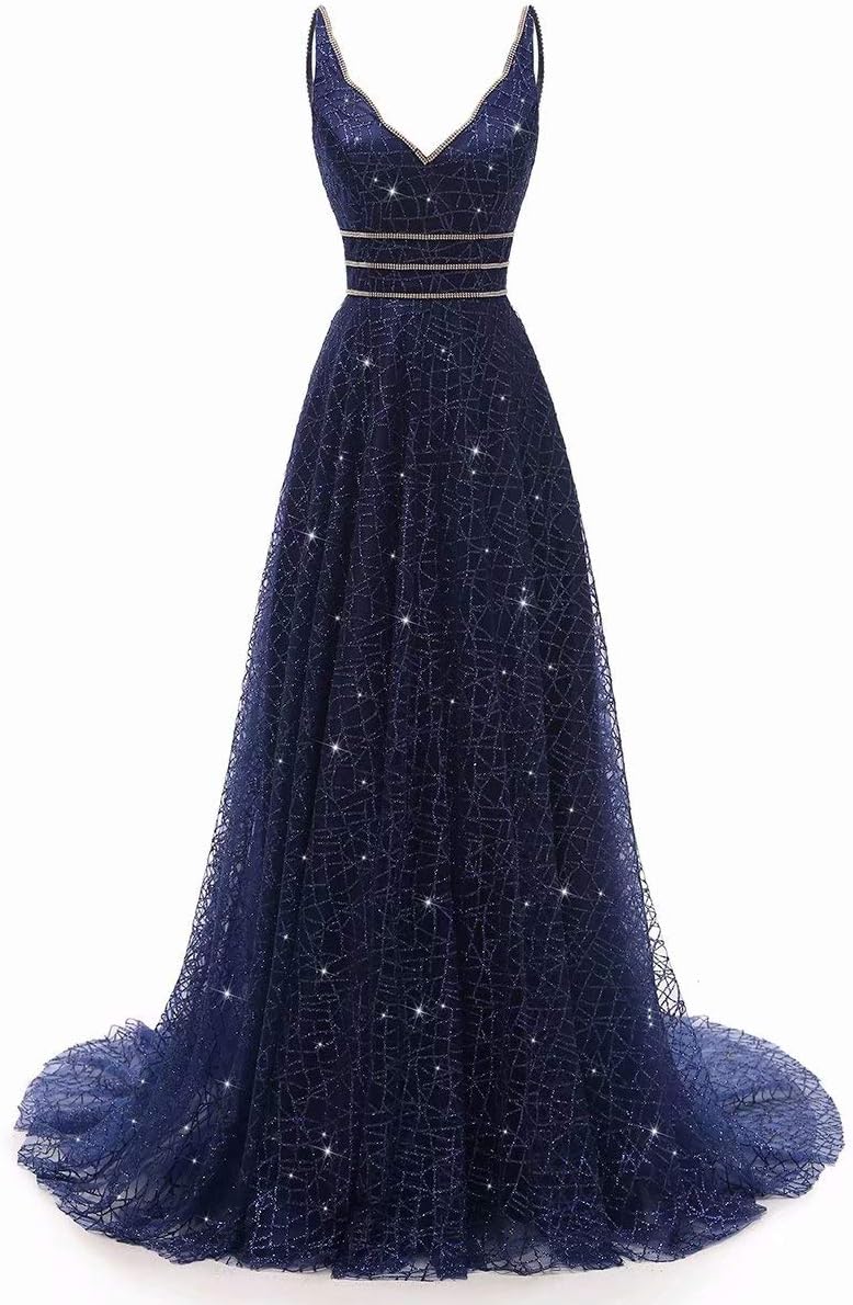 RJOAMWomen's Long Deep V-Neck&Back Evening Gown