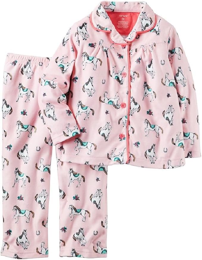 Carter's Girls Horse Print Button Front Top and Pants