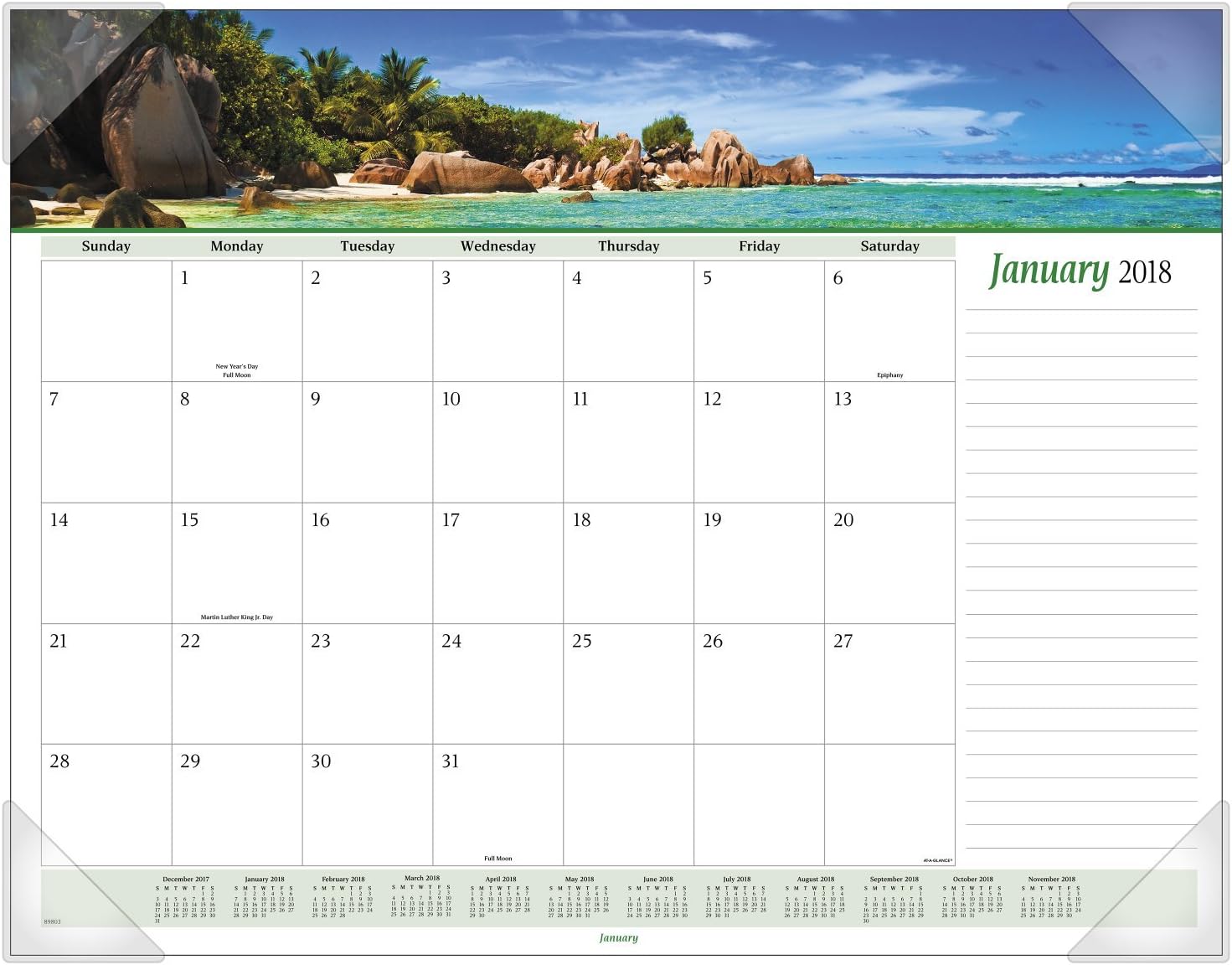 Best 2018 Desk Calendar 22X17 At A Glance