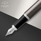 Parker IM Fountain Pen Dark Espresso Medium Nib Gift Box Blue Ink Refills view 5