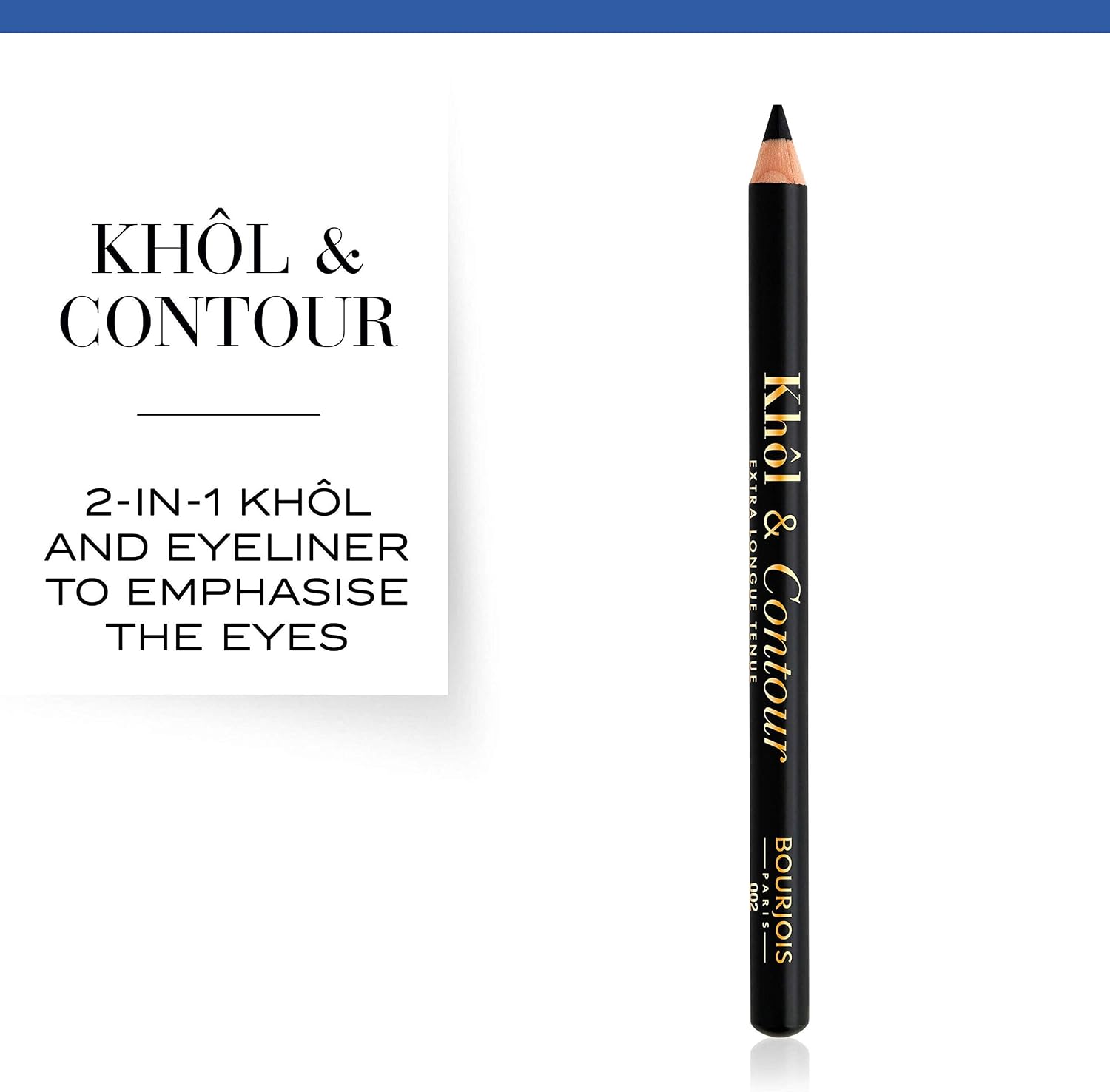 Bourjois 2-in-1 Khôl and Contour Eyeliner and Eye Pencil 2 Ultra Black, 1.2g - Image 4