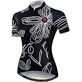JPOJPO Women's Cycling Jersey Sleeveless Short&Long Sleeve Bike Shirt Half Zipper Road Bicycle Biking Tops CF3