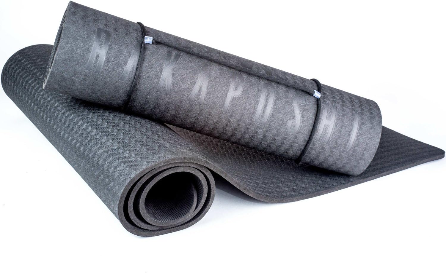Rakaposhi Yoga Mat - 1/3-Inch Extra Thick Mat for Excercise, Pilates, Sit-ups and Workouts w/Carrying Strap