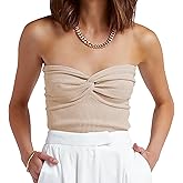 ANRABESS Tube Top for Women Summer Strapless Bandeau Knit Twist Knot Corset Crop Basic Tank Tops 2026 Vacation Beach Clothes