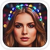 Kilshye Light Up Headband LED Black Hair Band Rave Hair Accessories for Women