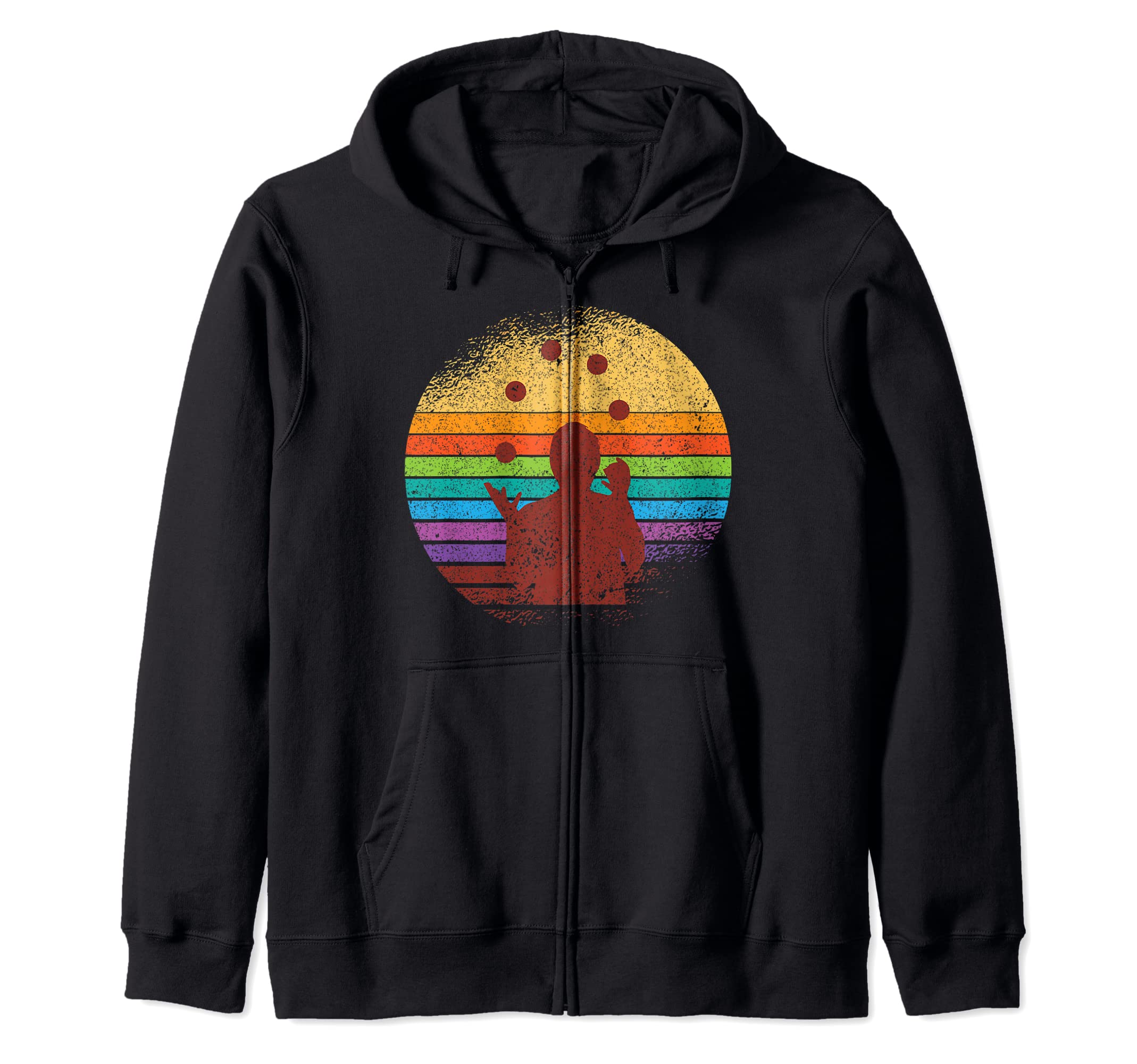Juggling Vintage Retro Juggler Zip Hoodie