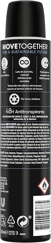 Invisible Desodorante Aerosol Antitranspirante para hombre Ice 200ml - Pack de 6, El embalaje puede variar