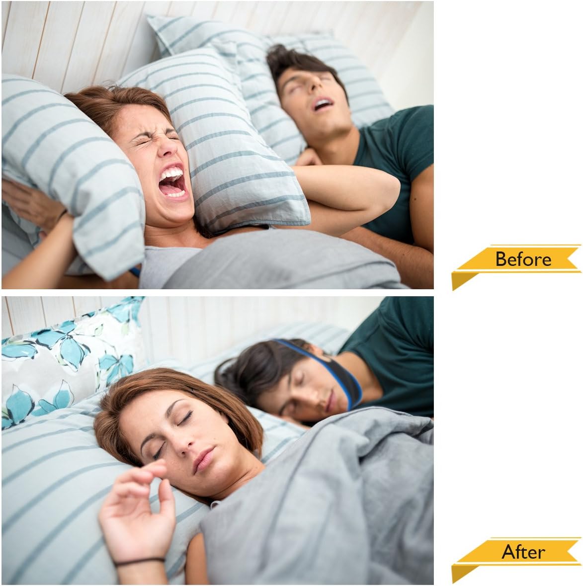 Anti Snoring Chin Strap,Snoring Solution Anti Snoring Devices Effective Stop Snoring Chin Strap for Men Women Adjustable Snore Reduction Chin Straps Snore Stopper Advanced Sleep Aids for Better Sleep: Health & Personal Care