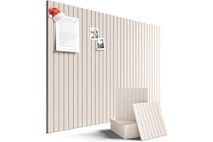 Fluxynara Large Felt Bulletin Board 48" x 36" Cork Board Alternative-12 Pack with 70 Safe Removable Adhesive Tabs, Cork Boards for Walls Cork Board for Home Office Classroom Pin Board (Oatmeal)