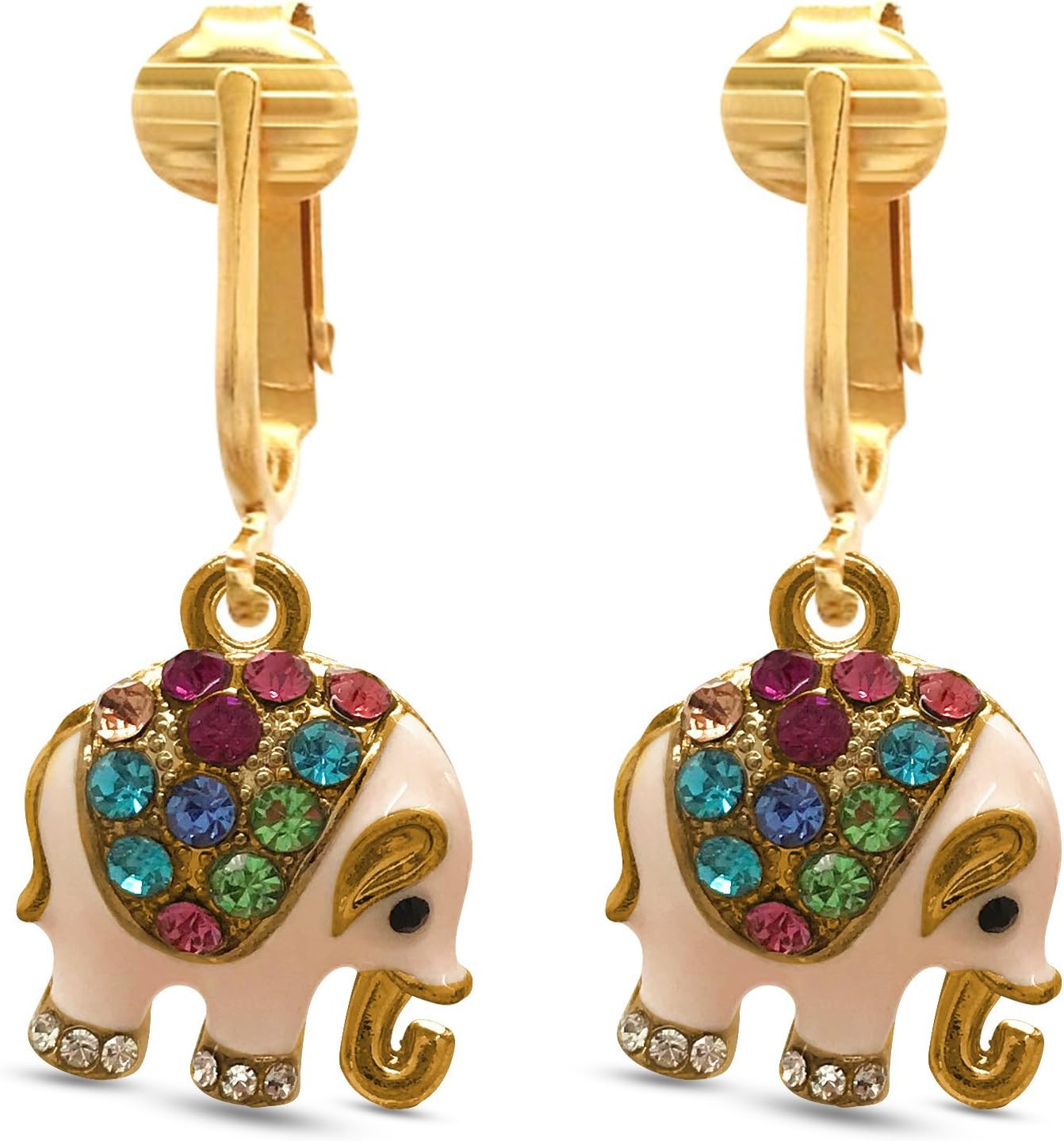 Bright & Fun Clip Earrings, Lightweight Stars, Owls, Eiffel Tower, Horse, Cowgirl, Flamingo, Elephant, Daisy Dangling Charm Designs for Clip Ears