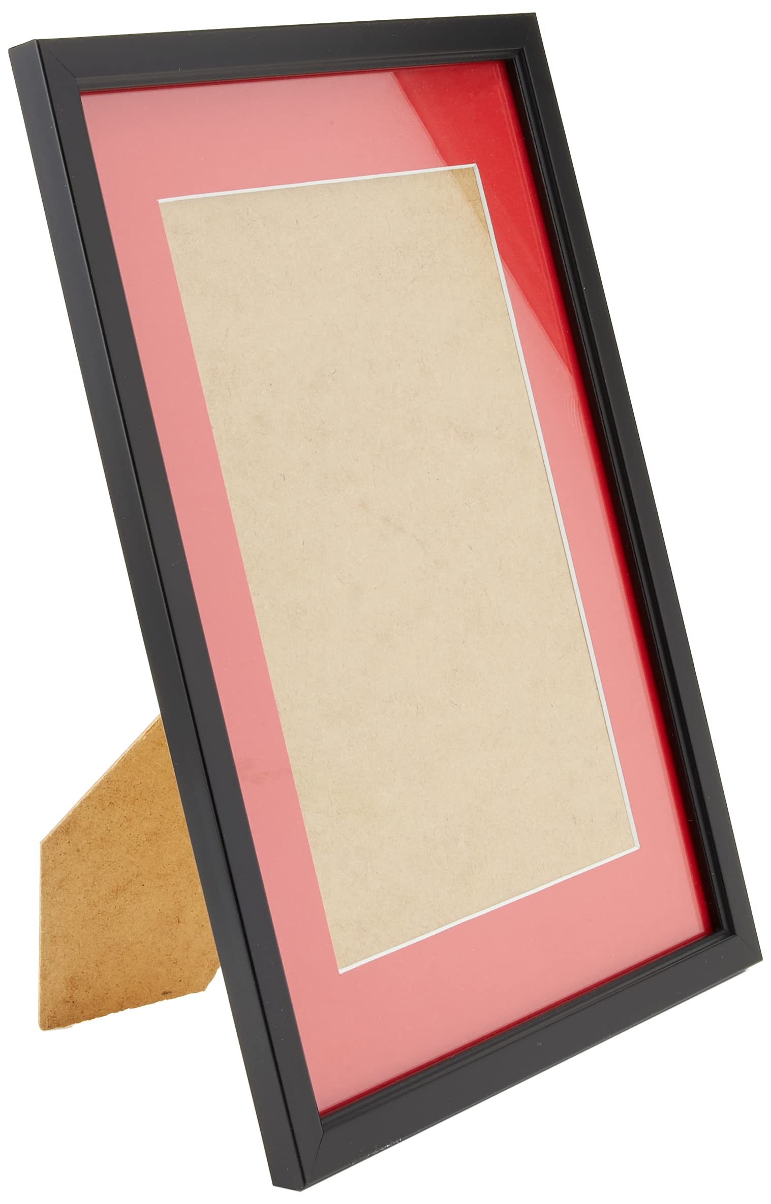 Frame Company Drayton Range Black Frame with Red Mount, A4 for 9x6 *Choice of Sizes* Fitted with Real Glass