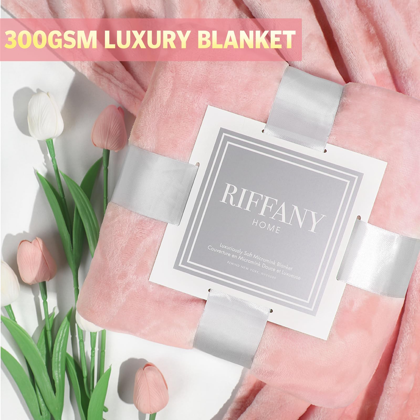 Self Care Gifts for Women, Unique Birthday Gifts for Women, Relaxing Spa Set Get Well Soon Basket Care Package with 300GSM Blanket 40oz Tumbler for Mom Best Friend Sister