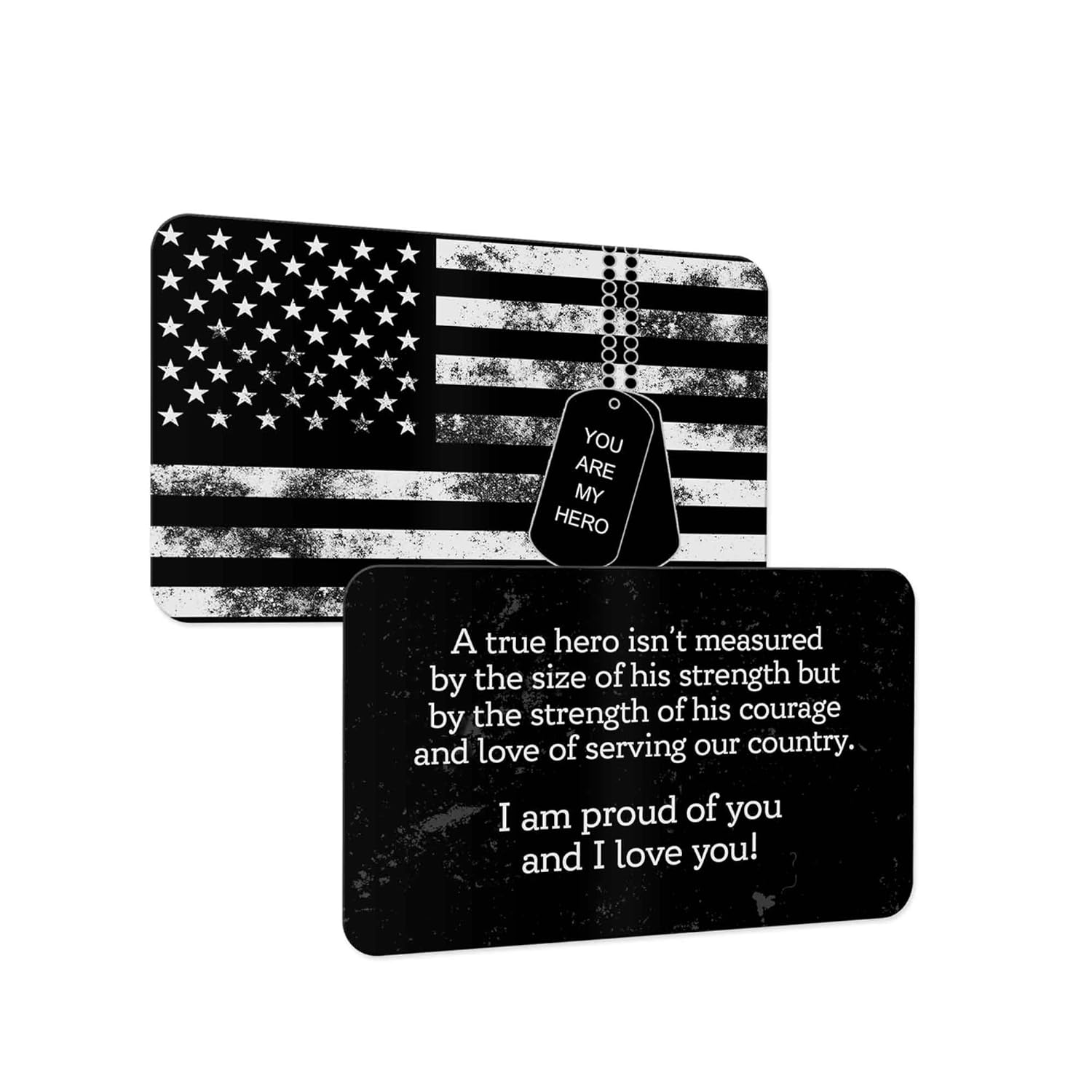 You Are My Hero Metal Wallet Insert Card