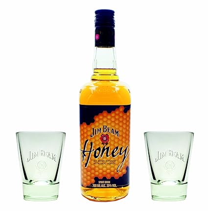 Jim Beam Honey 35% 0,7l + 2 Original Gläser - Geschenkset