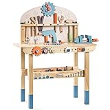 ROBUD Large Wooden Play Tool Workbench Set for Kids