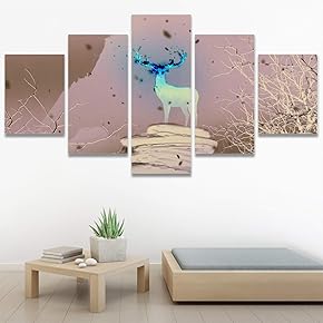 SIGNWIN 5 Panel Canvas Wall Art Modern Art...
