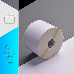 Zebra 3 x 1 in Direct Thermal Paper Labels