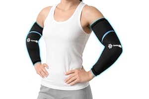 ComfiTECH Dual-Gel Full Arm Ice Pack Wrap with Extended 30-Min Cooling for Elbow, Detachable Cold Pack & Flexible Gel Ice Sle