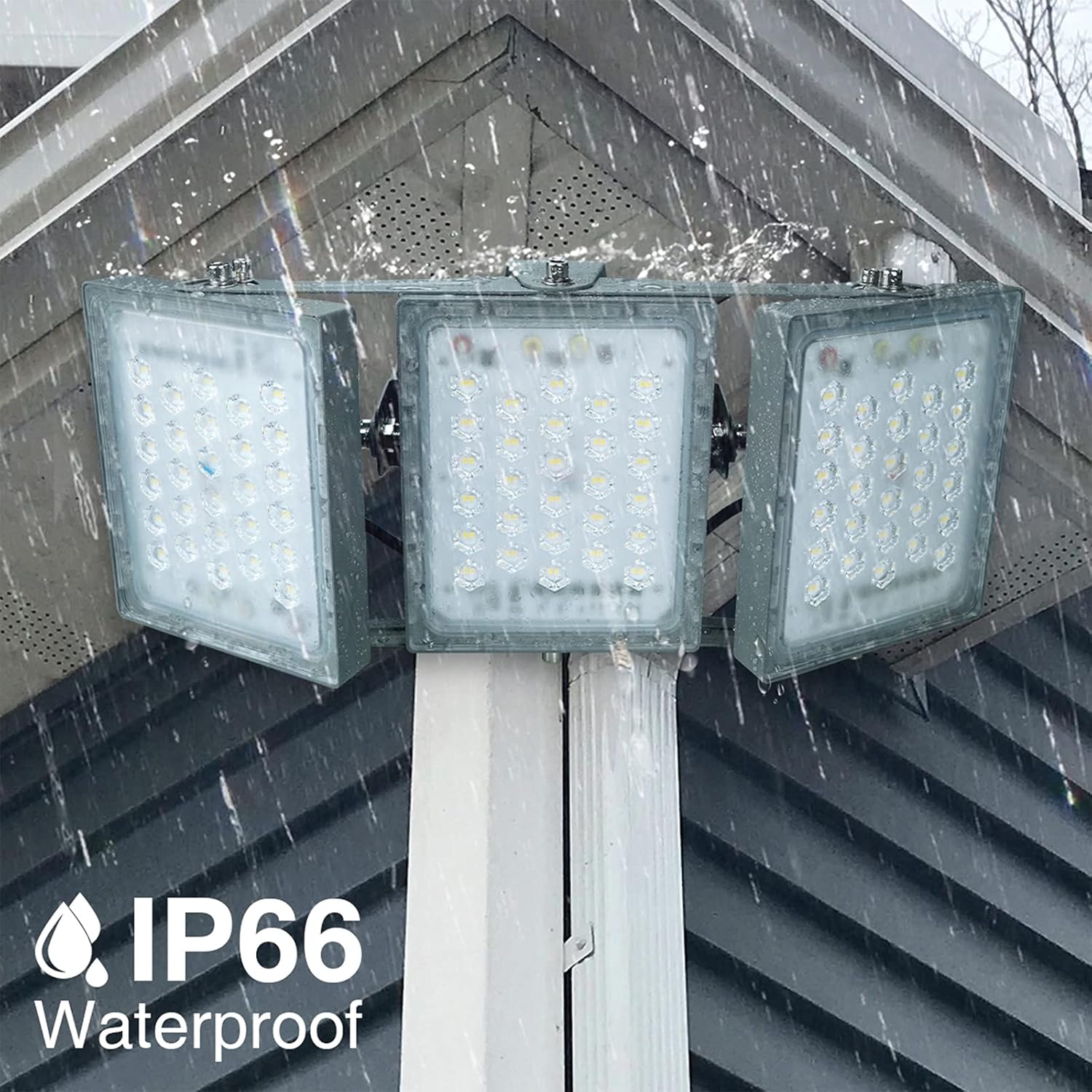STASUN 150W LED Flood Light, 13500lm Super Bright Outdoor Security Lights with Wider Lighting Angle, 5000K Daylight, IP65 Waterproof Outside Yard Court Stadium Parking Lot Lighting Fixture: Home Improvement